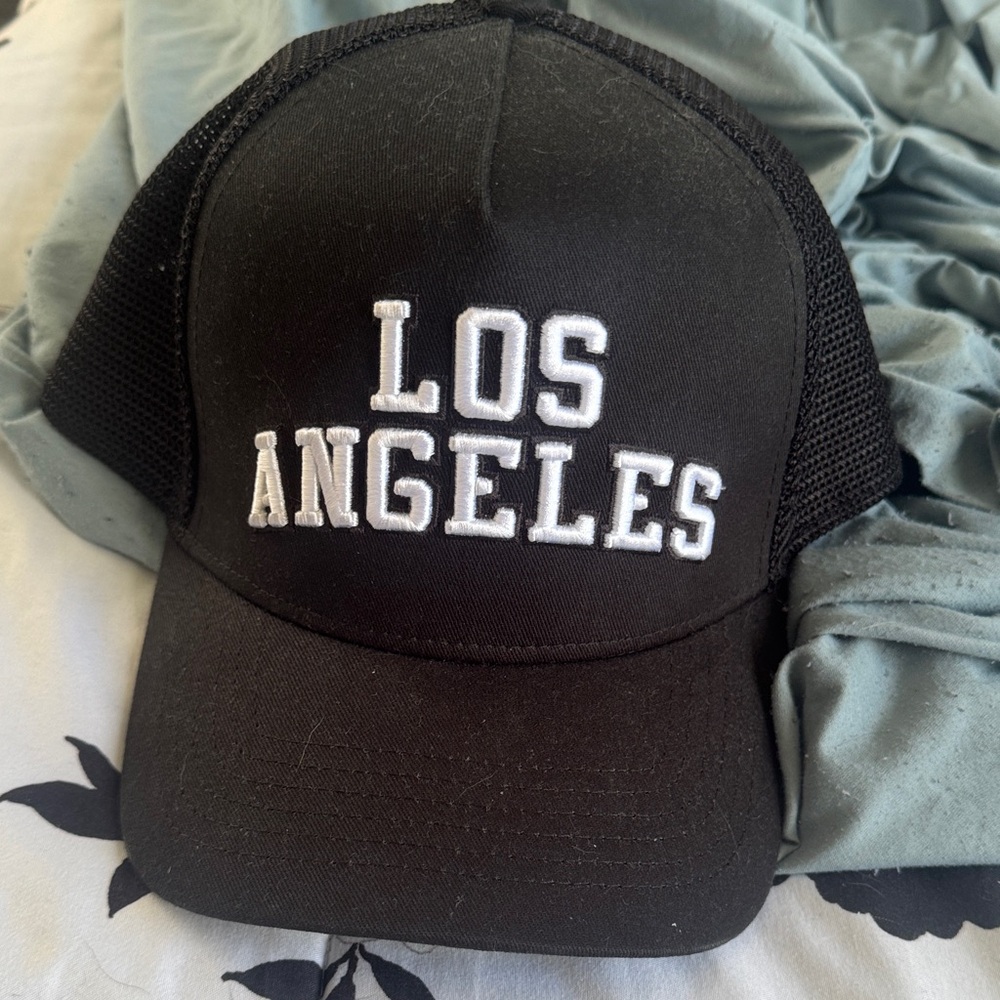 Los Angeles Black Mesh Trucker Hat